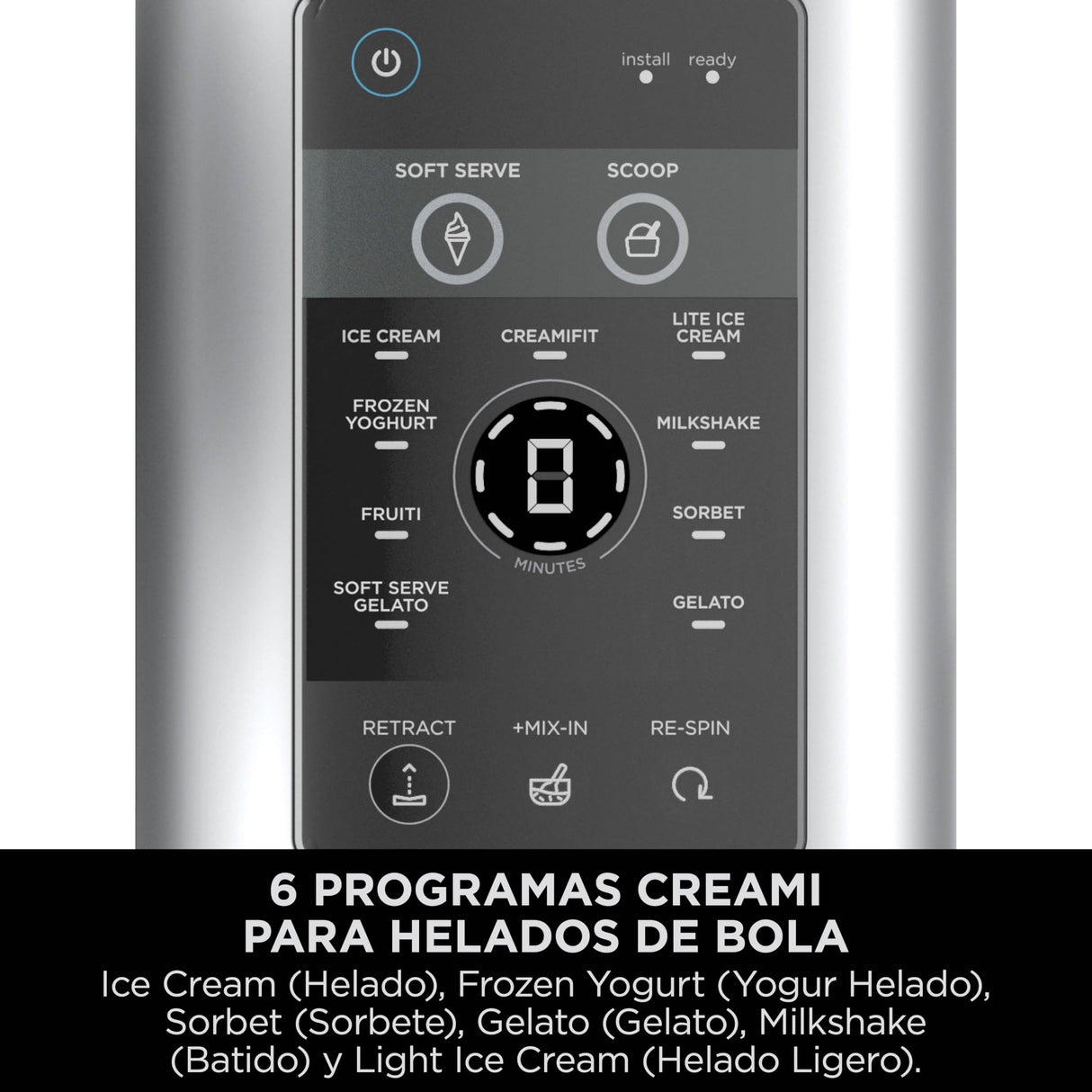 Ninja Swirl by CREAMi máquina de helados y máquina de yogurt helado con 2 tarrinas, 13 funciones, prepara helado, helado cremoso, gelato, sorbete, batido y más, opción de extras, Plata, NC701EU