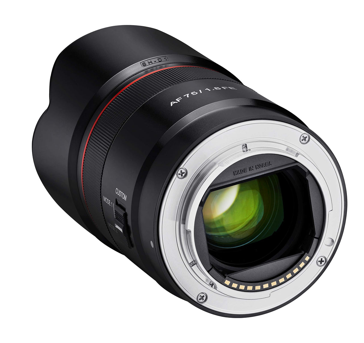 Samyang AF 75mm F1.8 Teleobjetivo Compacto de Enfoque automático para Sony FE Mount, Negro (SYIO75AF-E)