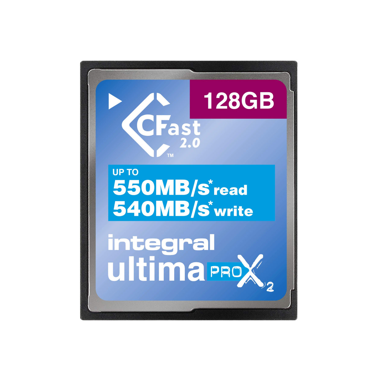 Tarjeta CFast 2.0 de 128 GB de alto rendimiento, de Integral, con una velocidad de lectura de hasta 550 MB/s y una velocidad de escritura de hasta 540 MB/s, BLACK