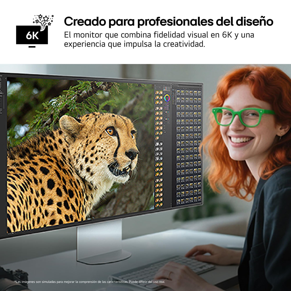 LG 32U990A-S - Monitor Ultrafine 6K, 31,5'', (6144 x 3456), IPS Black 16:9, HDR10, Display HDR600, 450 nits, 60Hz, Super Resolution+, Black Stabilizer, HDMI 2.1, Inclinación/Altura/Pivote, Plata