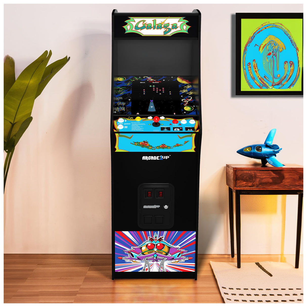 Arcade1Up-GALAGA Deluxe 14 Games in 1, 5 Foot Stand-Up Cabinet Arcade Machine Dominio Videojuegos, Multicolor, M (Tastemakers GAL-A-305427)
