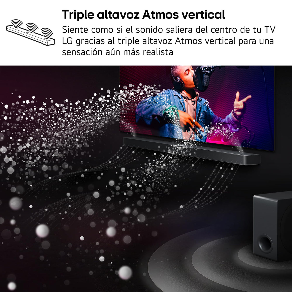 LG S70TR - Barra de Sonido Inteligente, 500W Potencia y 5.1.1 Canales, Altavoces Dobles Traseros Inalámbricos, Sonido Envolvente Dolby Atmos y DTS:X, Hi-Res 24bits/96kHz