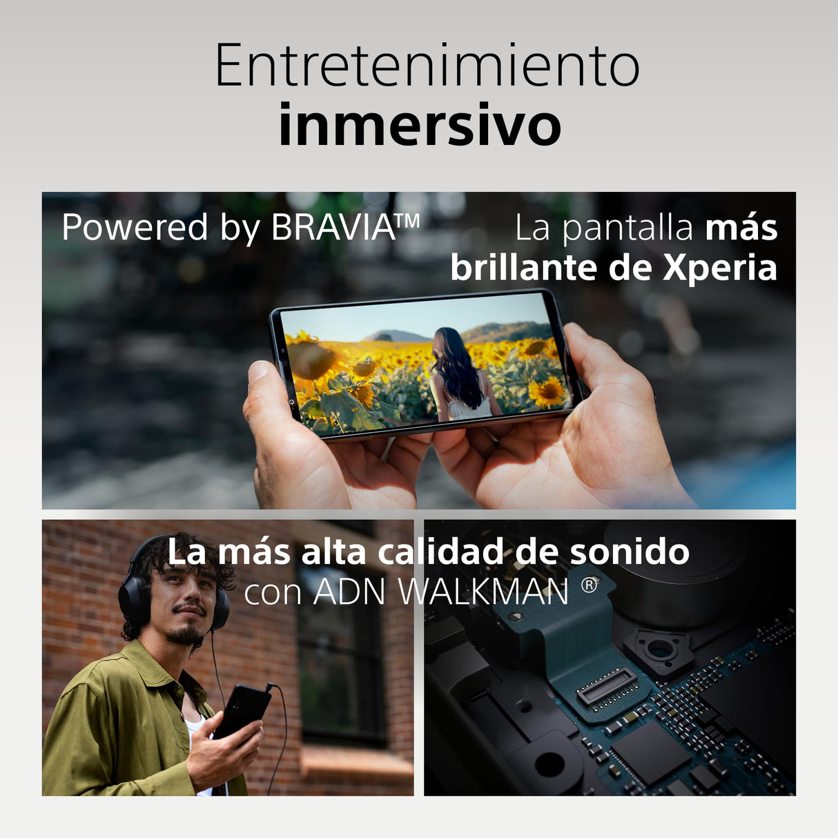 Sony Xperia 1 VII 6.5" 19.5:9 FHD+ HDR OLED, 120Hz, Lente Triple, 3.5 mm Audio Jack, Android 14, SIM Libre, 12GB RAM, 256GB Almacenamiento, Protección IP65/68, Dual SIM Hybrid, Púrpura