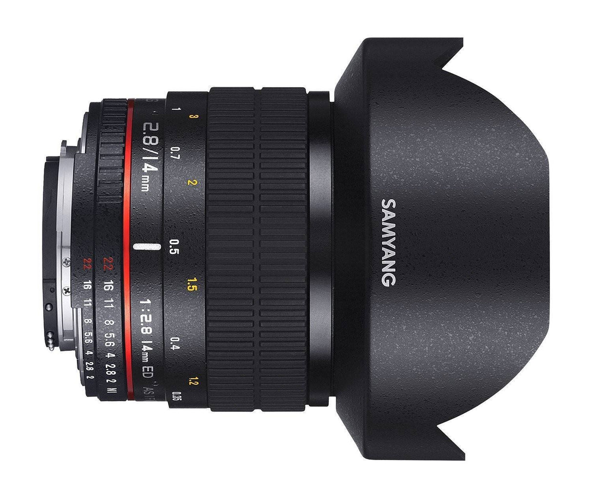 Samyang F1110610101 - Objetivo fotográfico DSLR para Fuji X (distancia focal fija 14mm, apertura f/2.8-22 ED AS IF UMC), negro