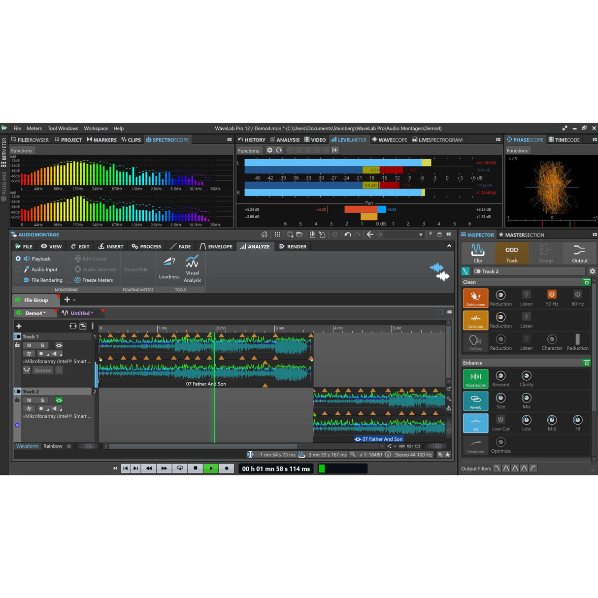 Steinberg WaveLab Pro 12 Software de masterización y edición de audio (optimización, análisis y restauración de archivos de audio, efectos en tiempo real, procesamiento inteligente por lotes