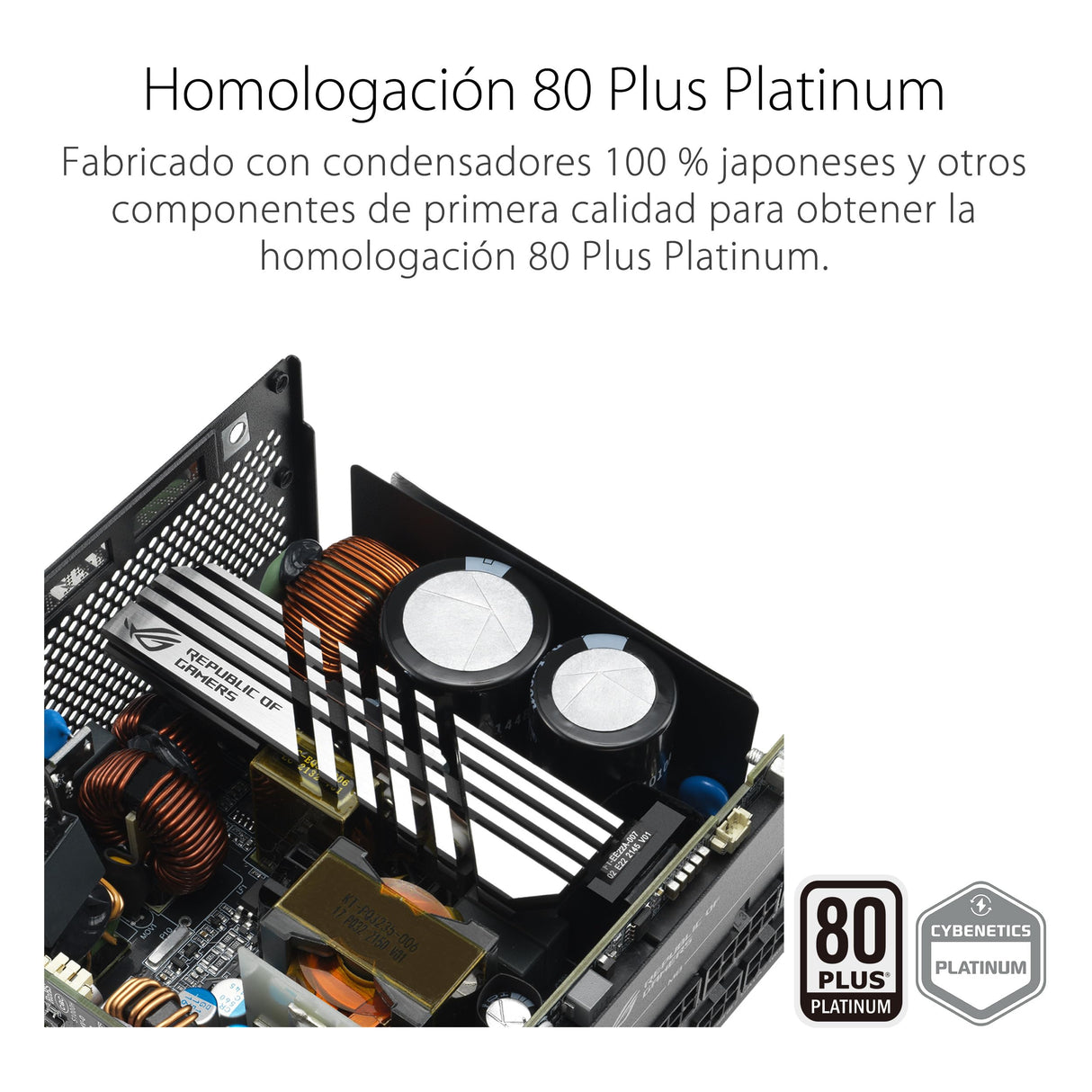 Asus ROG Loki SFX-L 850W Platinum White Edition Fuente de Alimentación Modular (80+ Platinum, Ventilador ARGB PWM de 120 mm, Aura Sync, Compatible con ATX 3.1, PCIe 5.1, 10 Años de Protección)