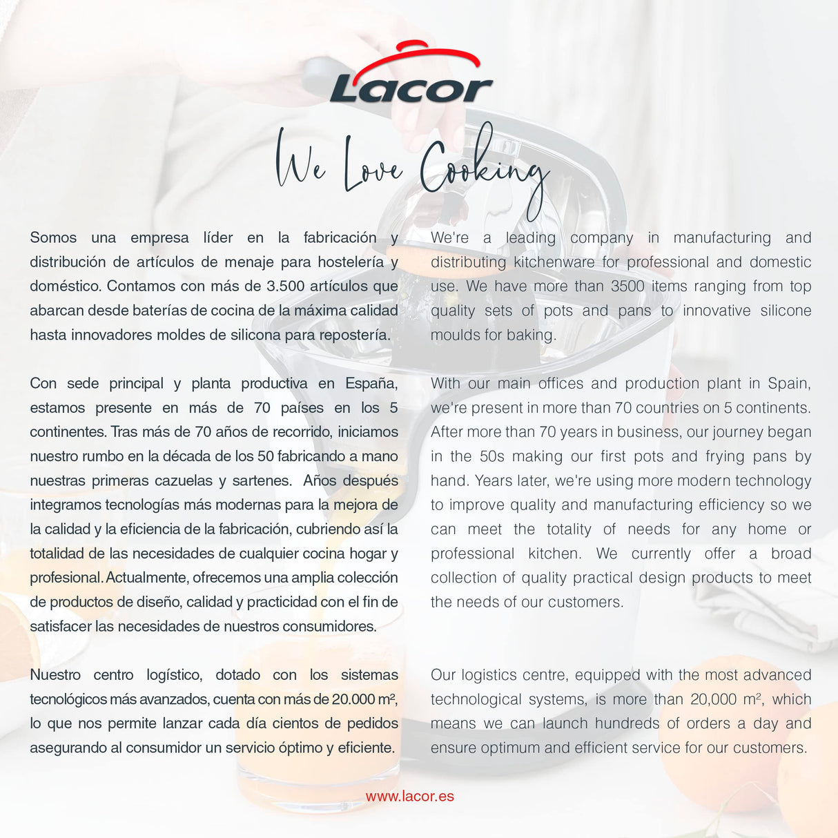Lacor - 69231 - Exprimidor de Palanca VITALLY WHITE, Exprimidor Manual, Sistema Antigoteo, Acero Inoxidable 18/10, Palanca Ergonómica, 19,5x29x29 cm