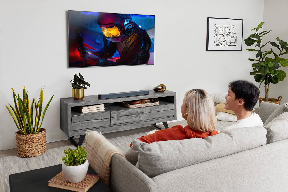 JBL Bar 300 Barra de Sonido Compacta de 5.0 Canales, MultiBeam y Dolby Atmos, Sonido 3D Envolvente, Con AirPlay, Alexa Multi-Room Music y Chromecast, negro