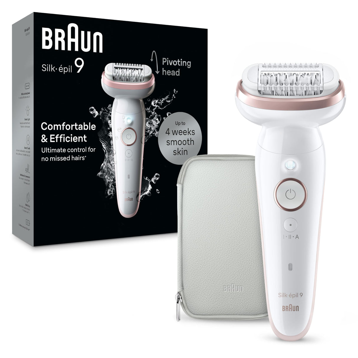 Braun Silk-épil 9 Silk·épil 9 40 pince(s) Or, Blanc