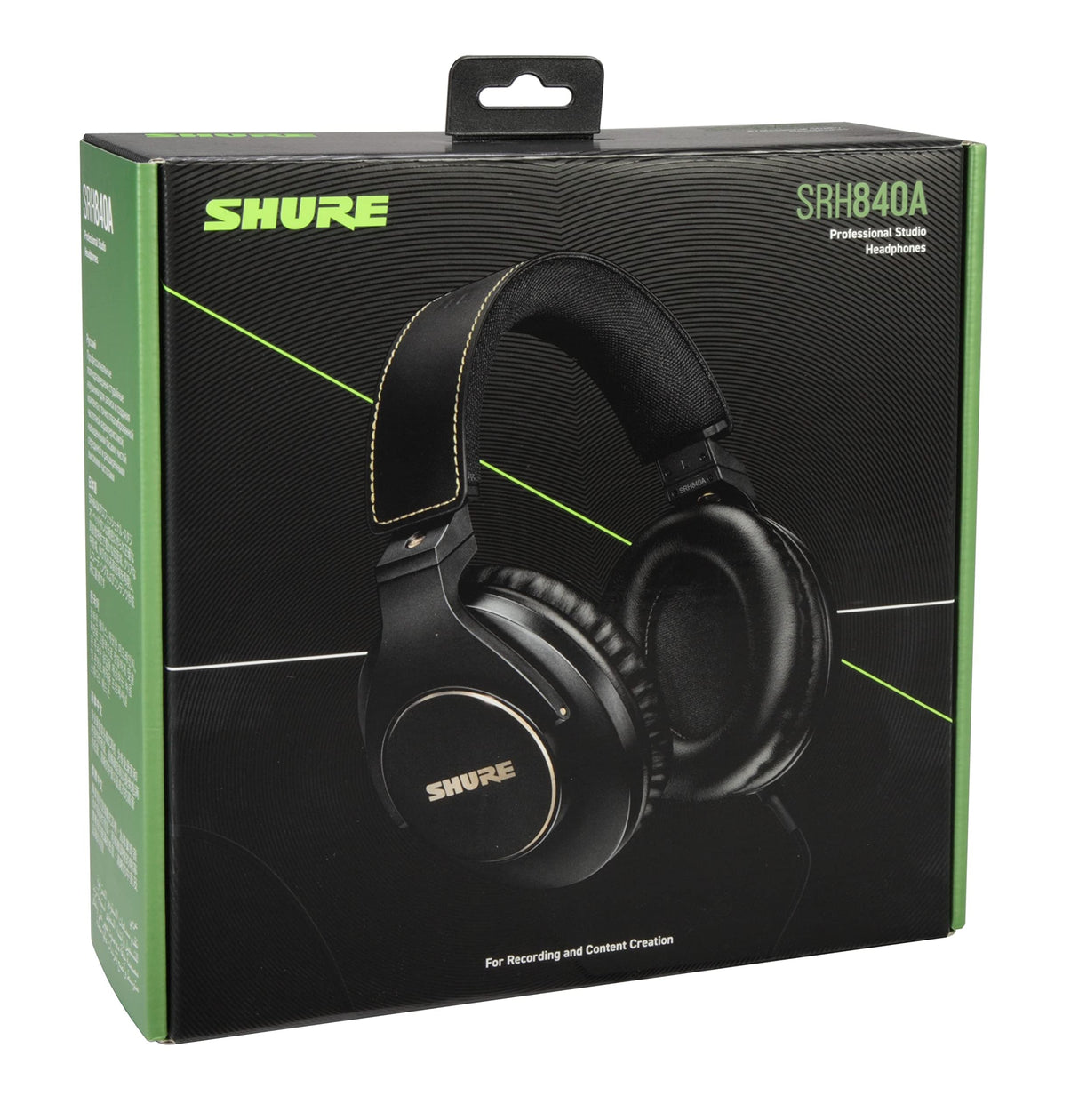 Shure SRH840A Auriculares con Cable de oído para Escuchar y monitoreo crítico, Profesionales, Sonido detallado, diseño Ajustable y Plegable