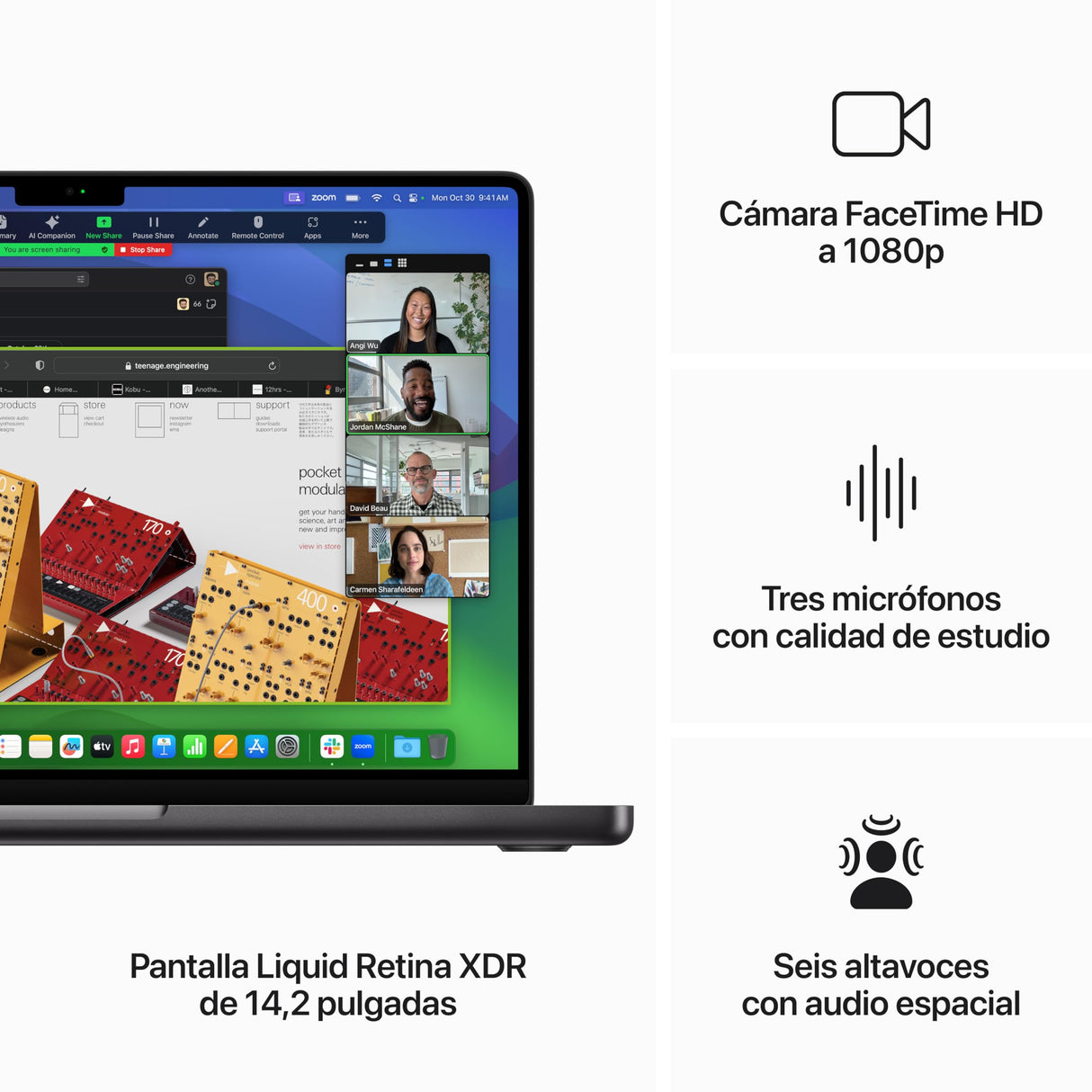 Apple 2023 MacBook Pro Portátil con Chip M3 Pro: CPU de 12 núcleos, GPU de 18 núcleos, Pantalla Liquid Retina XDR de 14,2 Pulgadas, 18 GB de Memoria unificada, 1 TB de SSD, Negro Espacial