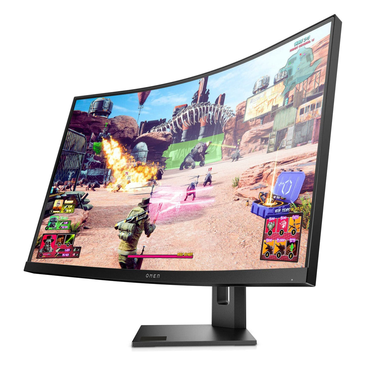 HP OMEN 27c QHD – Monitor Gaming de 27" Quad HD (2560 x 1440 a 240Hz, VA, Curvatura 1000R, 16:9, 1ms, HDMI, Low Blue Light, Antirreflectante, AMD Freesync Premium Pro, Compatible con Consolas) Negro