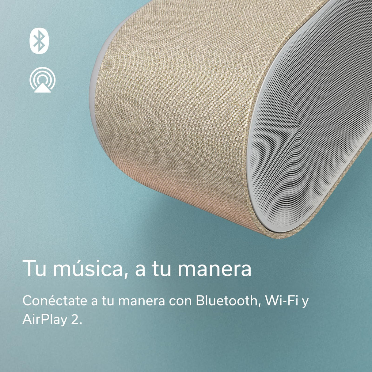 DENON Home 600 Altavoz Inteligente Inalámbrico con HEOS, Dolby Atmos Music, Audio Hi-Res, 8 Drivers, Función Par Estéreo, WiFi, AirPlay 2, Bluetooth, Sonido Premium Multiroom - Stone