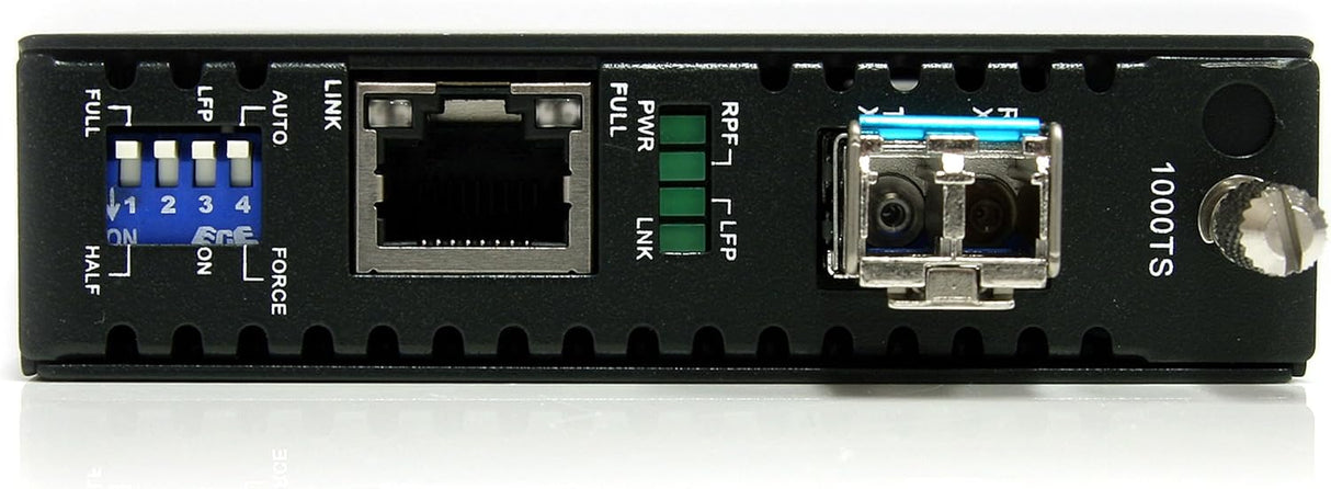 StarTech.com ET1000S40LC2 - Gigabit Ethernet Media Converter 1Gbps to Multi Mode Fiber Connector, Black