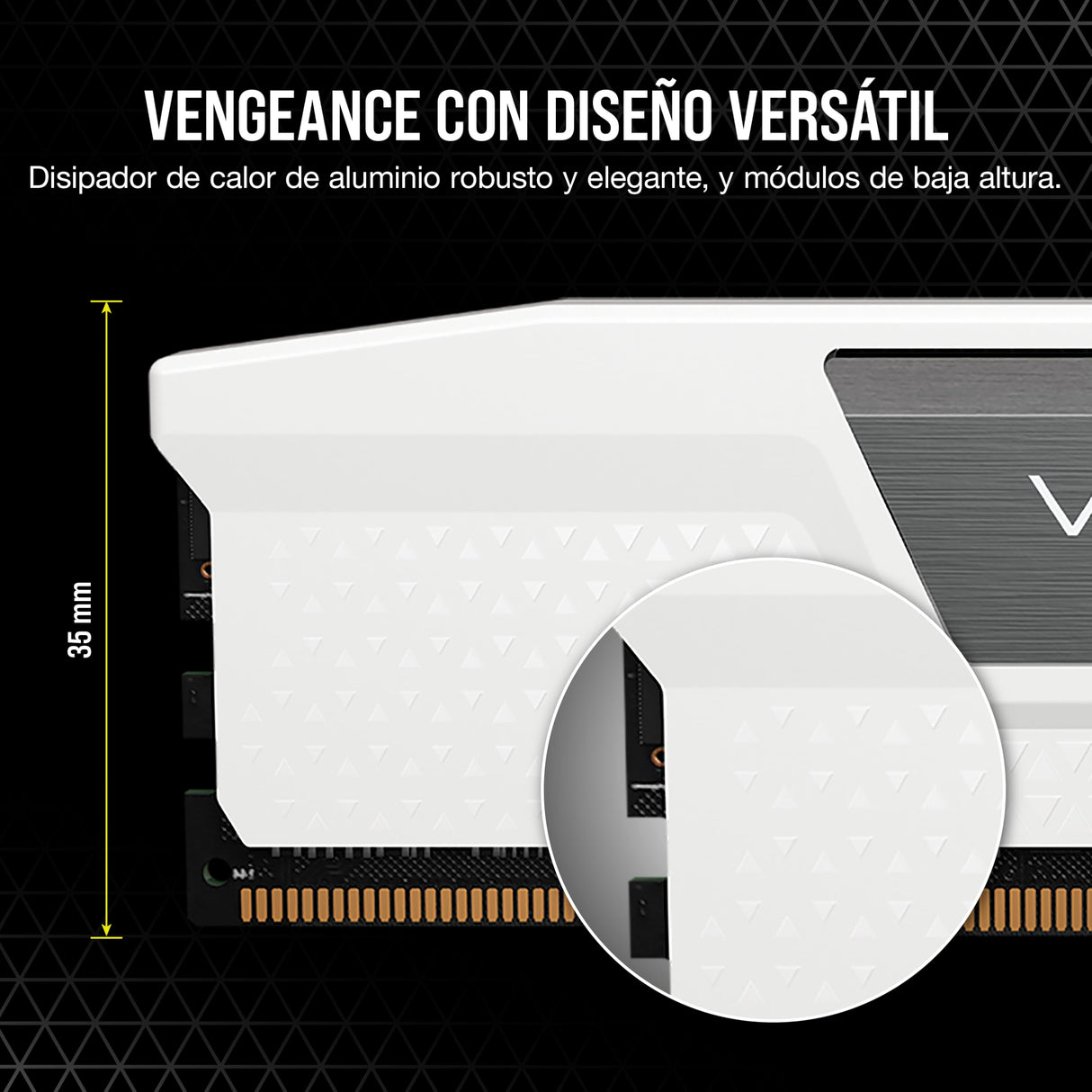 CORSAIR Vengeance DDR5 RAM 32GB (2x16GB) 6400MHz CL36-48-48-104 1.35V AMD Expo Intel XMP 3.0 Memoria de Ordenador de Sobremesa – Blanco (CMK32GX5M2B6400Z36W)