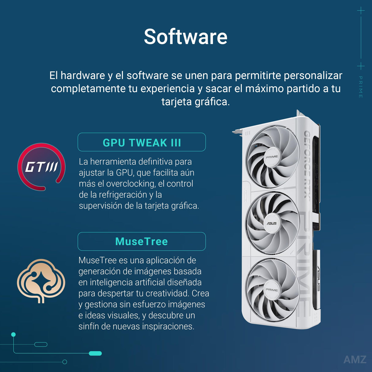 ASUS Prime GeForce RTX 5070 12 GB GDDR7 White OC Edition Tarjeta gráfica Compatible con SFF (PCIe 5.0, 12 GB GDDR7, HDMI/DP 2.1, 2,5 Ranuras, Ventiladores Axial-Tech, BIOS Dual)