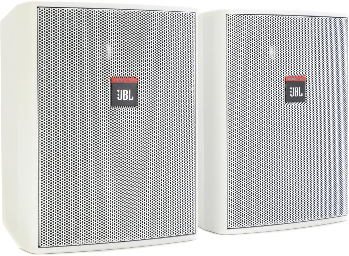 JBL Control 25AV-WH Altavoces compactos para Interior/Exterior de 5.25 Pulgadas (se Venden como par)