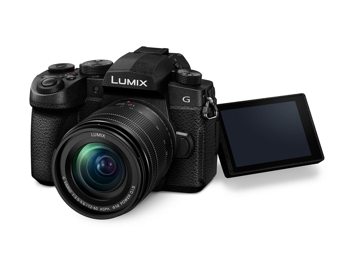 Panasonic Lumix G90M - Cámara EVIL de 20.3 MP (pantalla de 3.2”, Visor OLED, Estabilizador Dual 5 ejes, 4K, VLogL, Wi-Fi, Live Composite) - kit con objetivo Lumix Vario 12-60mm/F3.5-F5.6