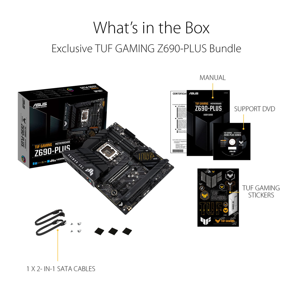 ASUS TUF Gaming Z690-PLUS - Placa Base Gaming ATX Intel Z690 LGA 1700 (VRM de 15 Fases, PCIe 5.0, DDR5, 4 x M.2, Ethernet de 2,5 GB, USB 3.2 Gen. 2 de Tipo C Frontal, Thunderbolt 4 e iluminación RGB)