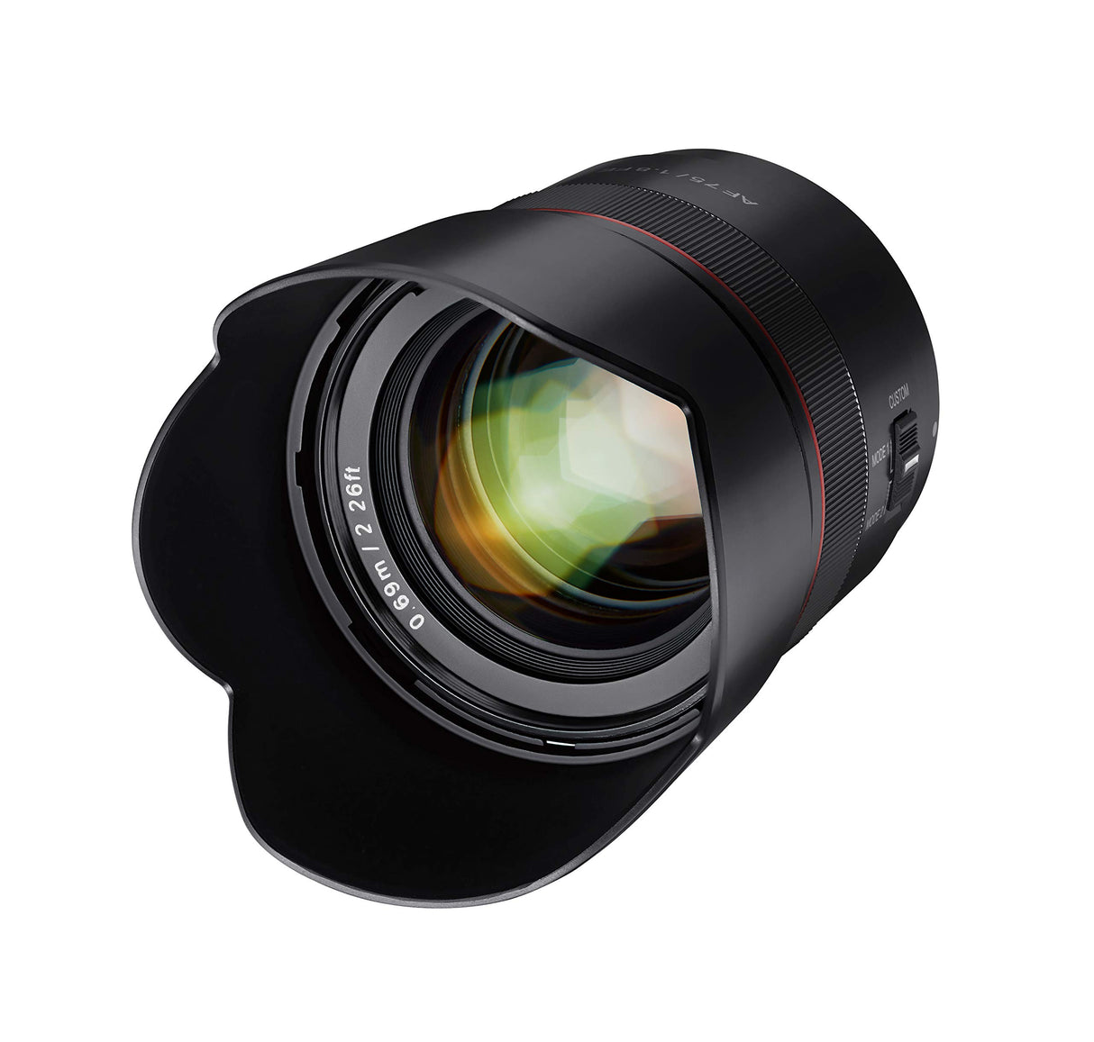 Samyang AF 75mm F1.8 Teleobjetivo Compacto de Enfoque automático para Sony FE Mount, Negro (SYIO75AF-E)