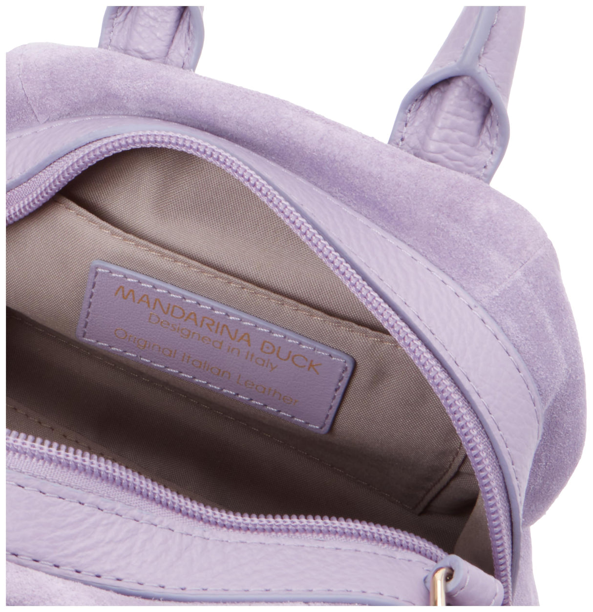 Mandarina Duck I-con Velvet Tote, Terciopelo Mujeres, Purple Impression, Talla única