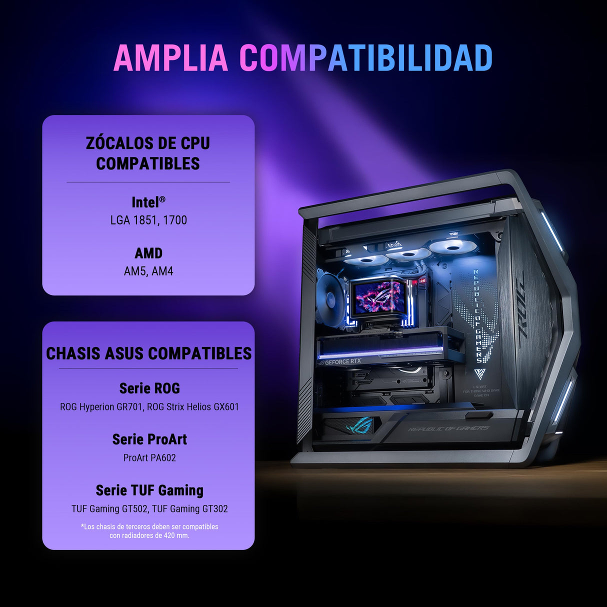 Asus ROG Ryuo IV SLC 360 ARGB - Sistema de refrigeración líquida todo en uno para CPU; tubos más cortos; pantalla AMOLED curva de 6,67 pulgadas que admite vídeo o información personalizada del sistema