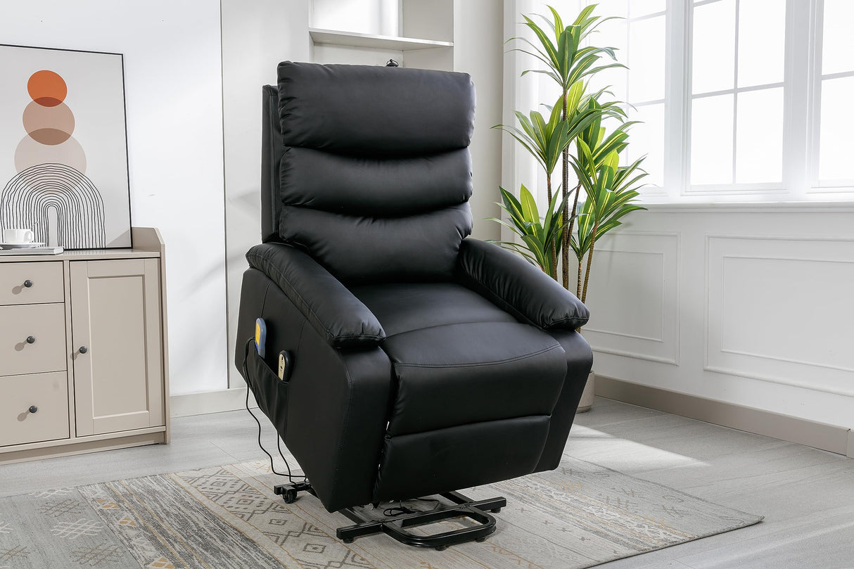 ASTAN HOGAR Sillón Relax con Función Auto-Ayuda (Levanta Personas), Reclinación Eléctrica, Masaje Y Termoterapia, Modelo Ceci AH-AR10530NG