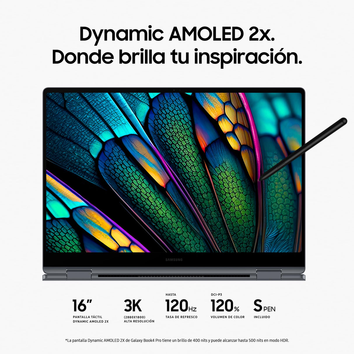 Samsung Galaxy Book4 Pro 360, Ordenador Portátil Convertible 16" HDR, Táctil y S Pen, Intel Core Ultra 5-125H, 16GB RAM, 512GB SSD, Intel ARC Graphics, Windows 11 Home, Gris, Teclado QWERTY Español