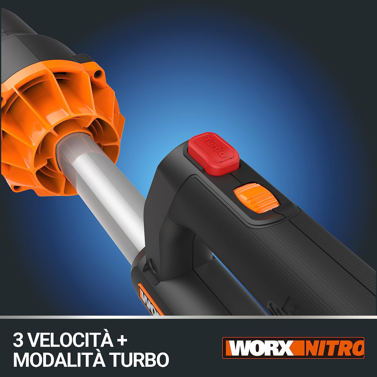 WORX WG585E Soplador de Hojas 40V Máx. (2x20V) Motor sin escobillas, Incluye 2 baterías de 4Ah y Cargador Doble,Tecnología de amplificación de Aire
