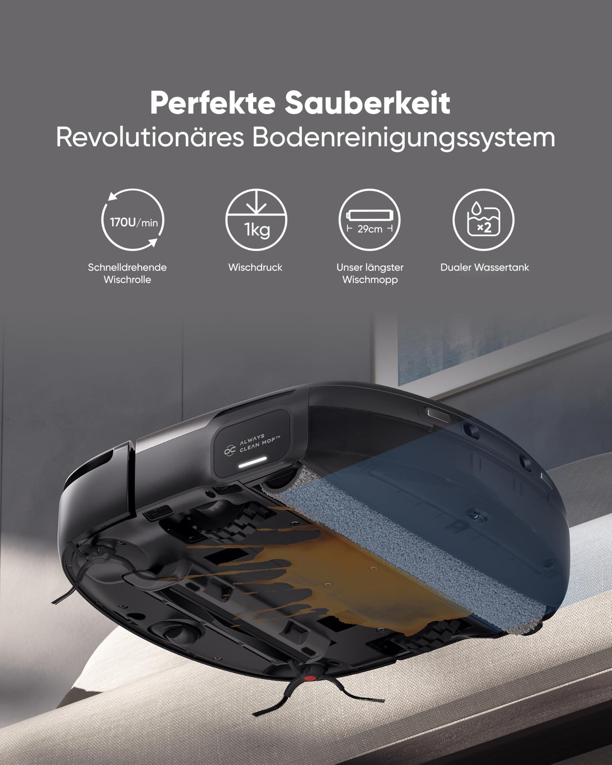 Eufy S1 Pro - Saug- und Wischroboter Saug-Wisch-Roboter mit Echtzeitselbstreinigung