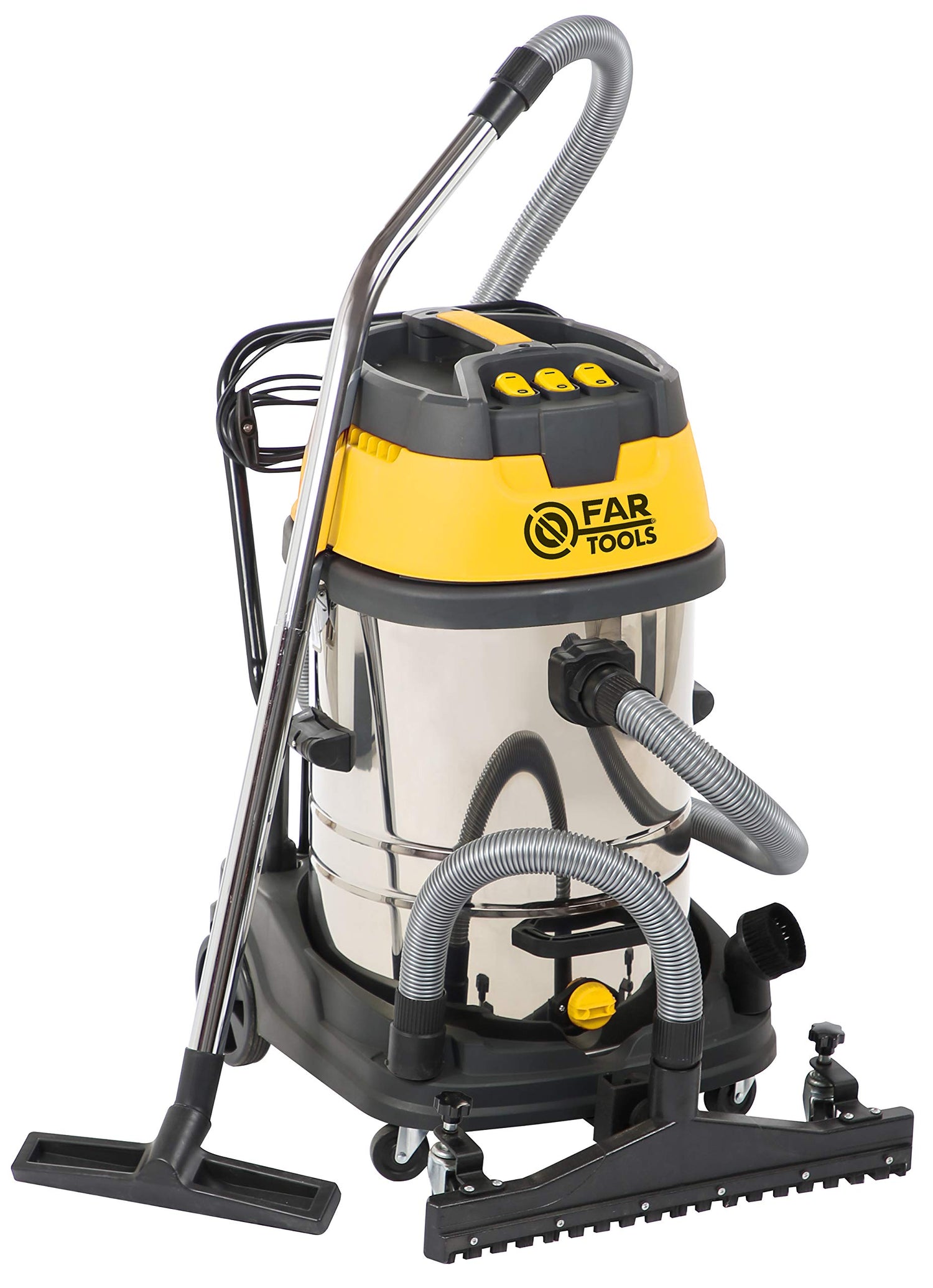 Fartools PRO-NET70 Aspirador liquido & sólidos Potencia 3600 W, Depresión 20Kpa, Sistema de filtración Filtro tela, Función liquido & sólidos, Tipo de tanque Inox,