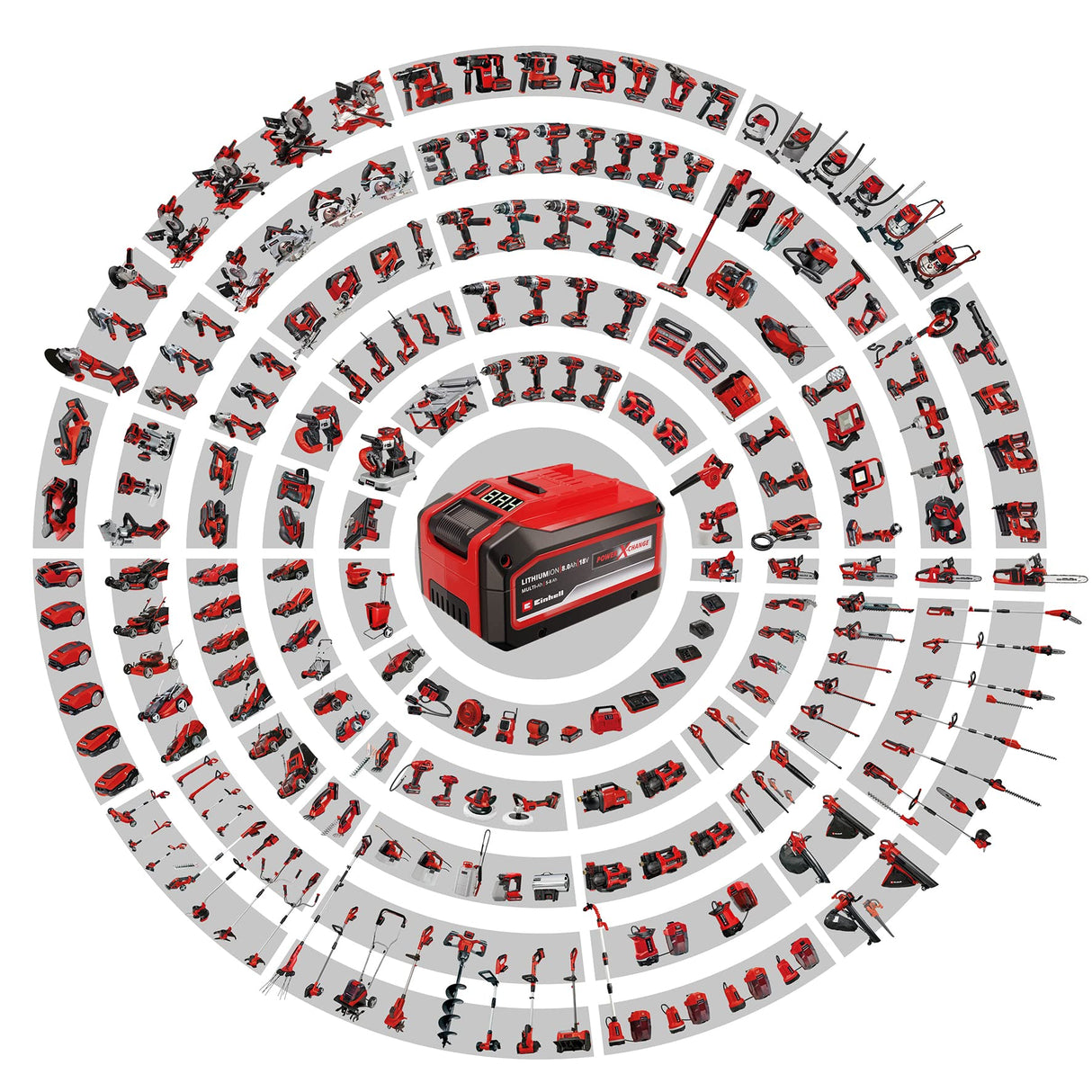 Einhell Taladro percutor con batería TE-CD 18/50 Li-i BL (2+4Ah) Power X-Change (18V, 50 Nm, motor sin escobillas, incl.1 batería de 2,0Ah y de 4,0 Ah y cargador rápido)