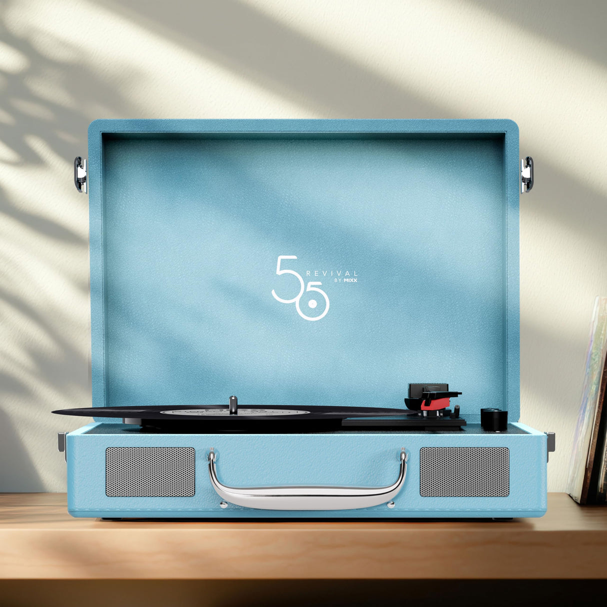 Mixx Audio - Platino de Vinilo portátil BT Revival 55 Stereo - Crema