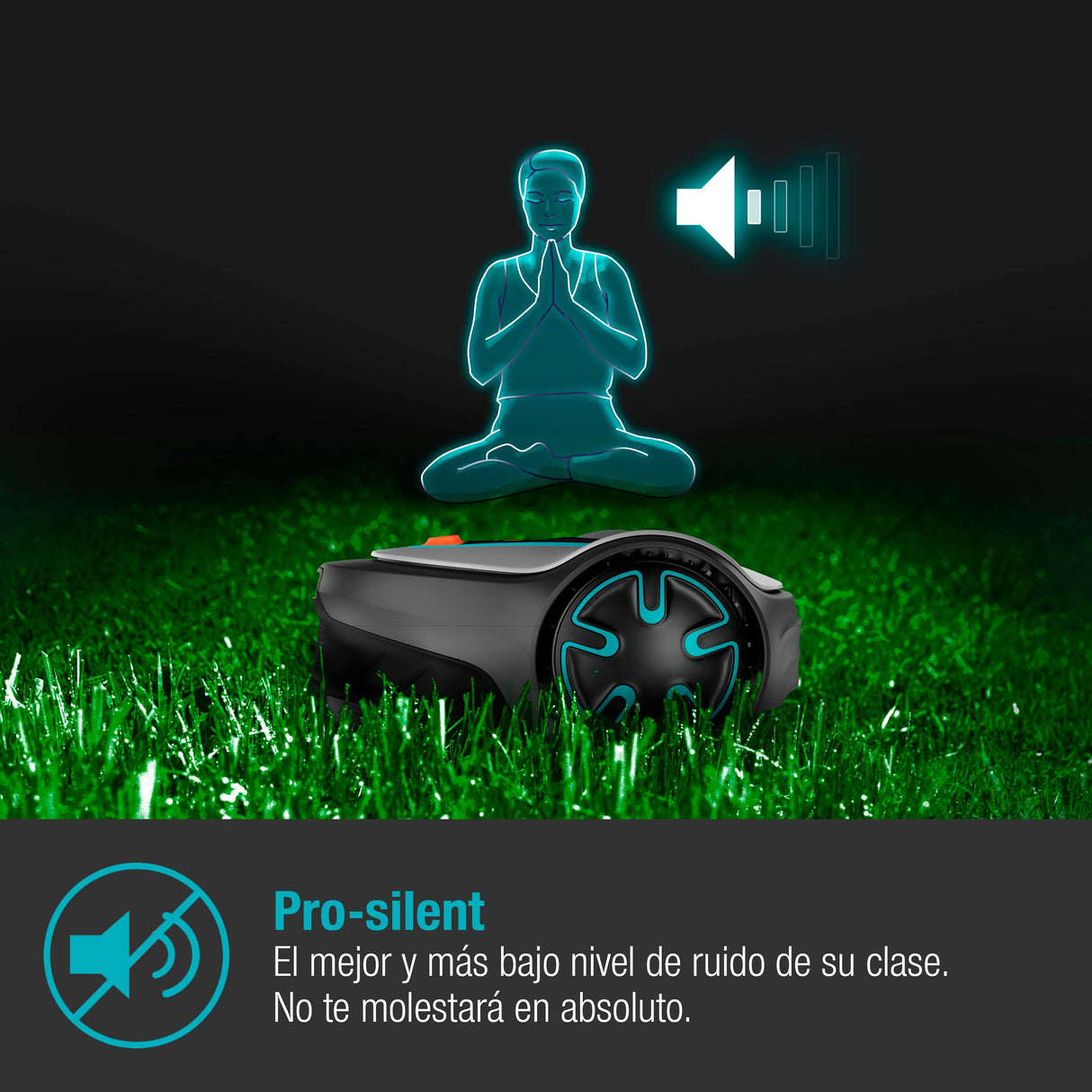 Gardena Robot cortacésped SILENO minimo 250 m²: cortacésped Inteligente con conectividad óptima, programable con la aplicación Bluetooth® de Gardena, versión IT/ES (15201-34)