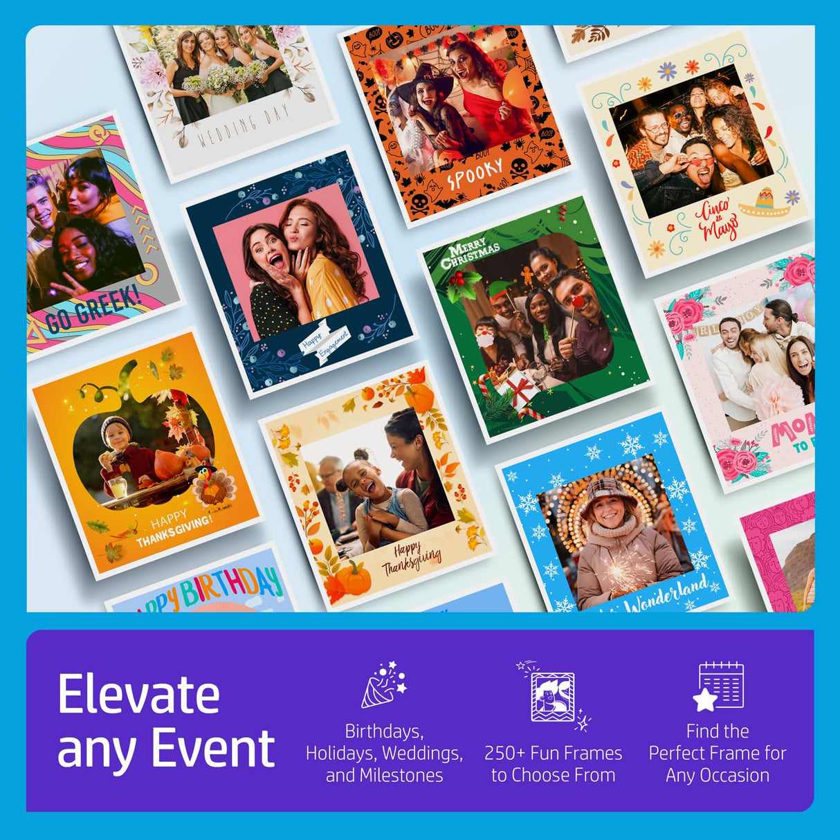 HP Sprocket Cabina fotográfica Impresora instantánea de Color (Blanca) + Papel Zink (100 Hojas) + Fondo fotográfico de Boda (1)