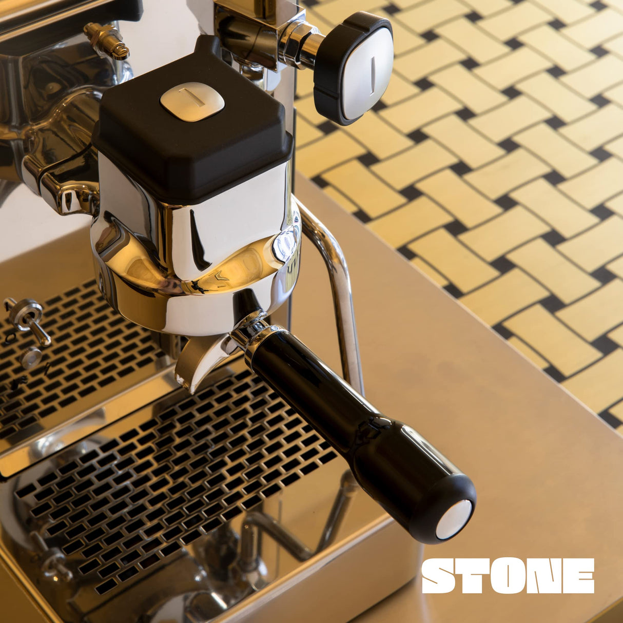 Stone Portafiltros para cafetera espresso, color negro