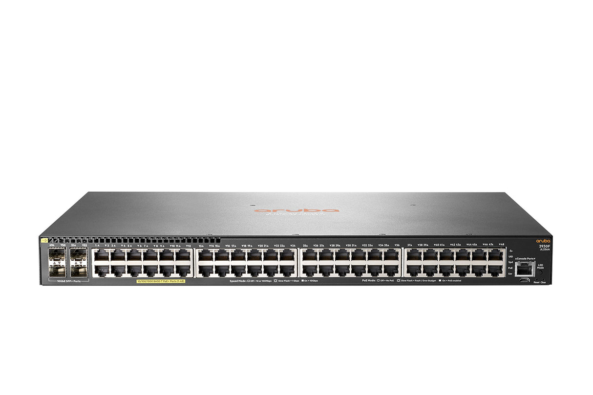 Hewlett Packard Aruba 2930F 48G PoE+ 4SFP+ Managed L3 Gigabit Ethernet (10/100/1000) Grey 1U Energía sobre Ethernet (PoE) - Switch de red (Managed, L3