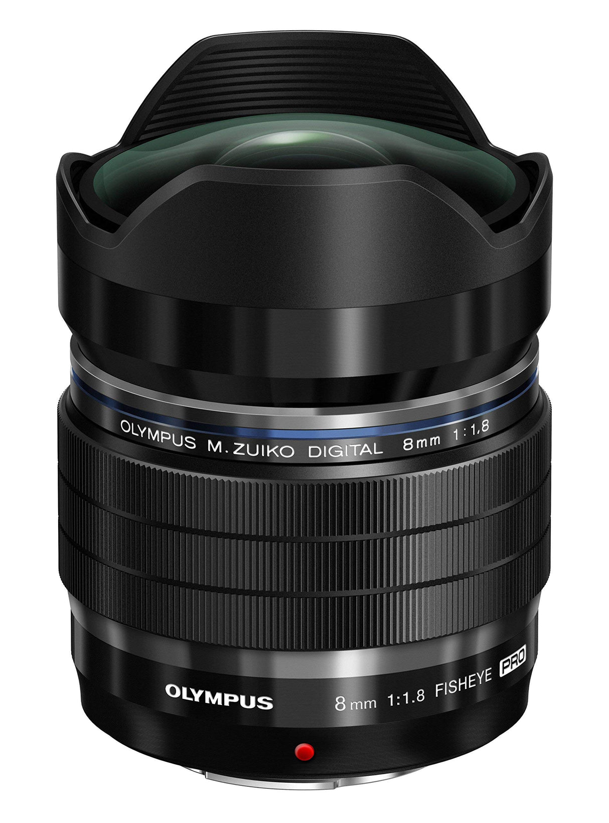 Olympus Objetivo - M.Zuiko Digital ED 8 mm F1.8 Pro, Longitud Focal Fija rápida, Apto para Todas Las Cámaras MFT, Modelos Olympus OM-D & Pen, Serie G de Panasonic, Negro