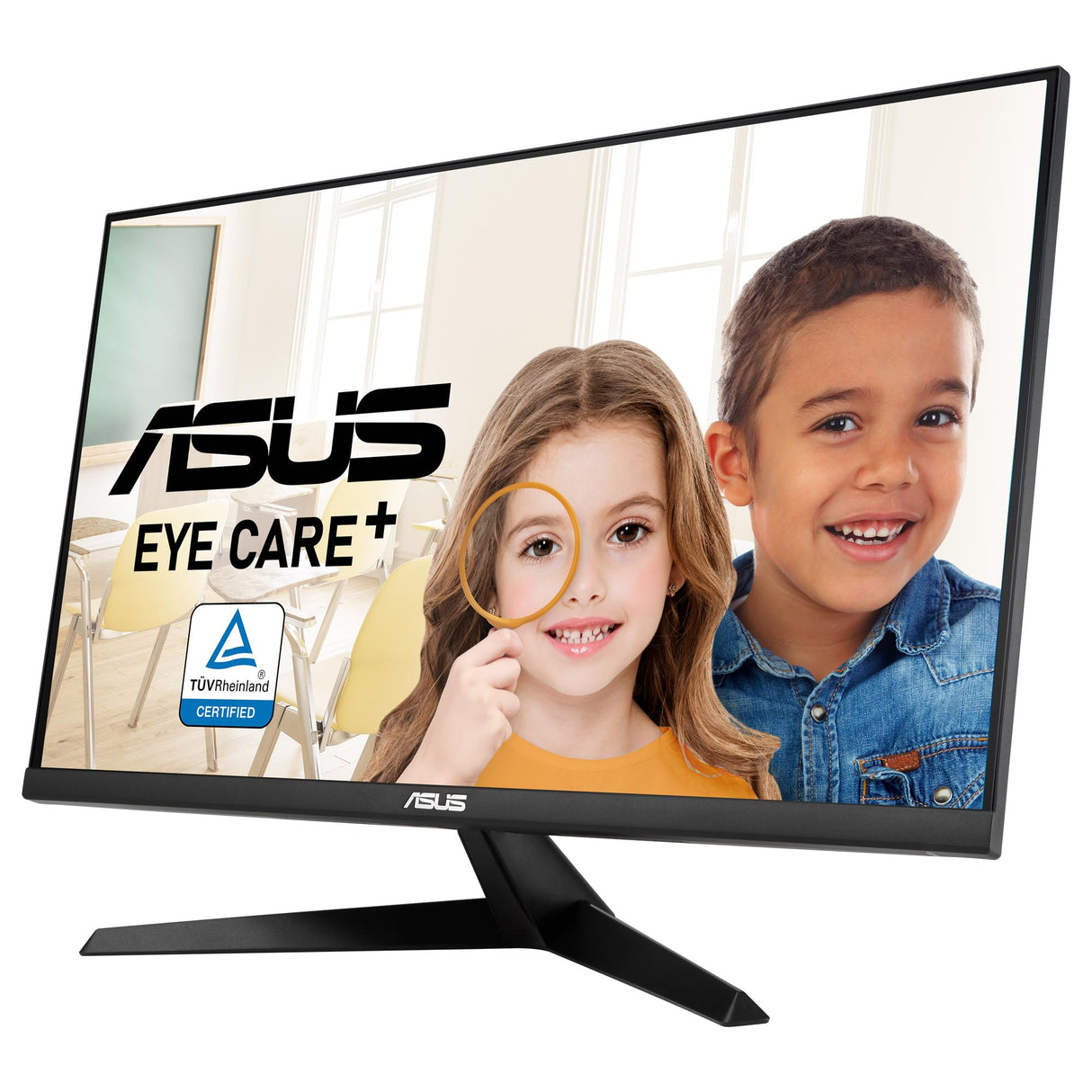 ASUS VY27UQ Monitor Eye Care de 27 Pulgadas 4K, 3840 x 2160, IPS, HDR-10, Adaptive Sync, tecnología Eye Care Plus, Filtro de luz Azul, antiparpadeo, Tratamiento Antibacteriano