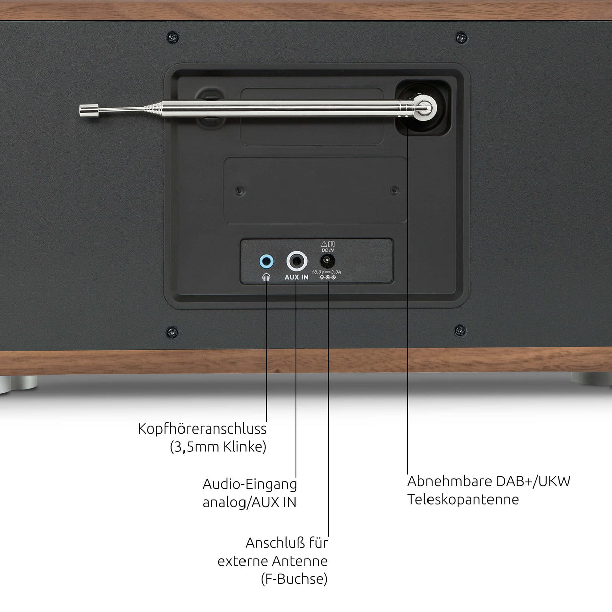 TechniSat DIGITRADIO 602 - Radio por Internet Estéreo (Dab, FM, Sistema 2.1 de 70 vatios con Subwoofer, CD, USB, Transmisión Bluetooth, AUX, WLAN, Despertador, Spotify, Control Remoto) Nogal