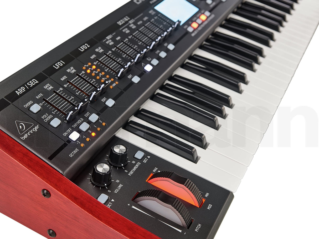 Behringer DEEPMIND 12 Sintetizador polifónico analógico verdadero de 12 voces con 4 motores FX, 2 OSC y LFO por voz, 3 generadores ADSR, matriz de modulación de 8 canales
