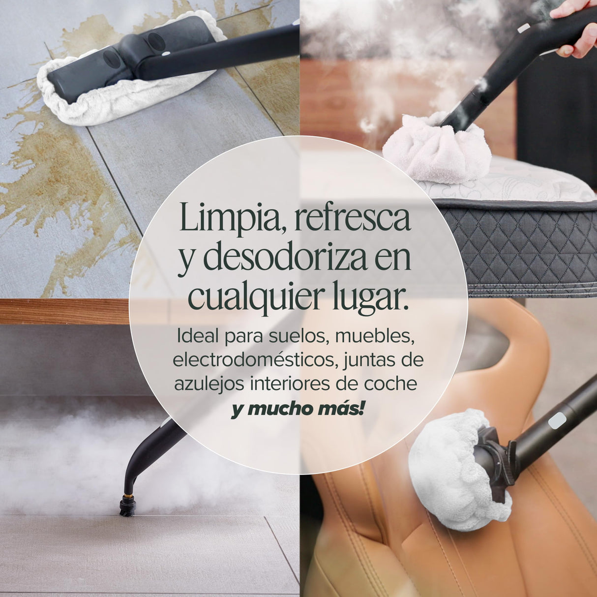 Dupray Neat Limpiador a Vapor con 17 Piezas – Potente limpiador de vapor multifunción para el hogar: suelos, baldosas, juntas, colchones, muebles, ventanas, coche y más (Neat Steam Cleaner EU Plug)