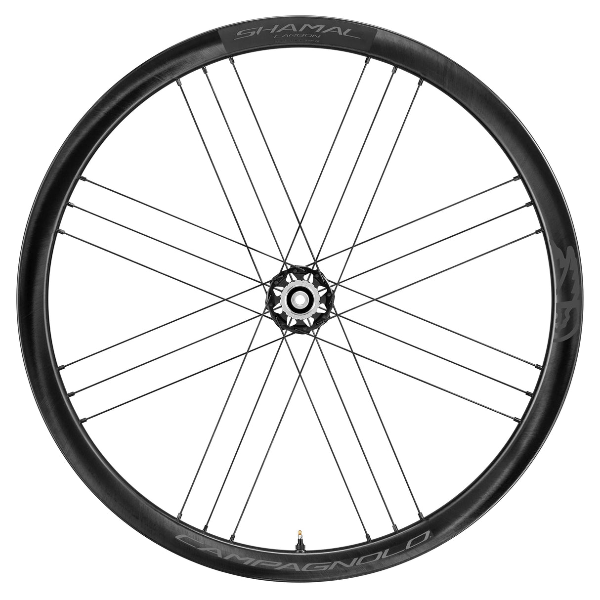 CAMPAGNOLO Shamal Carbon C21-Freno de Disco de 2 vías sin cámara Rueda Delantera, Unisex, Etiqueta Oscura, 700c