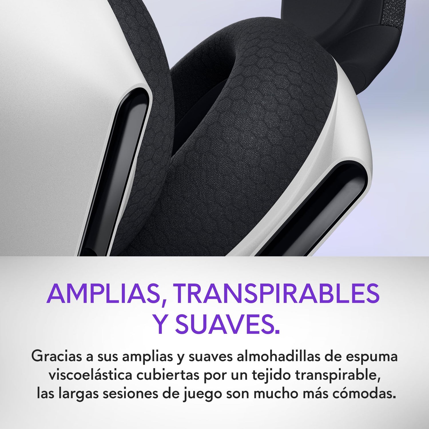 Alienware Auriculares Gaming Inalámbricos Tri-Mode - Dolby Atmos, Doble Micrófono IA, 30H de Batería, Controles Táctiles, Triple Conectividad, AlienFX RGB- Lunar Light