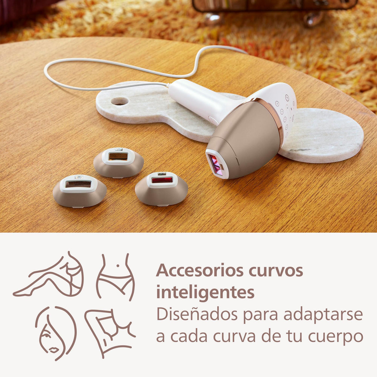 Philips Serie 8000, Depiladora Luz Pulsada Lumea, IPL, Piel Suave Desde Casa, Con Funda, Accesorios para el Cuerpo, Cara, Bikini y Axilas, Alternativa a Depilación Láser. BRI948/00
