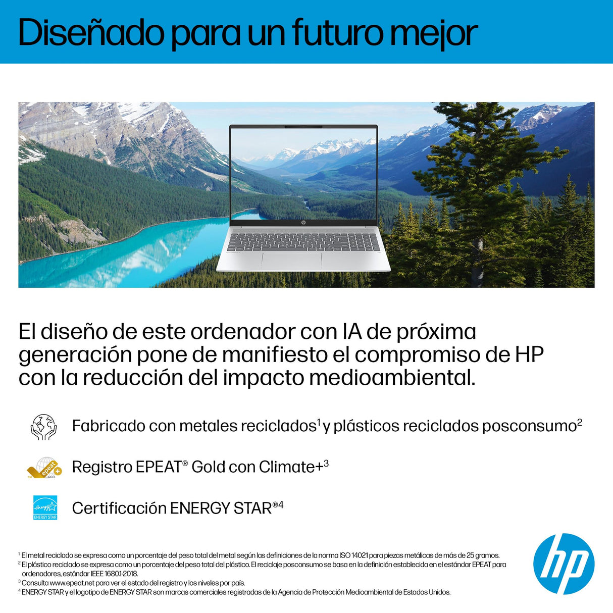 HP OmniBook 5 16″ OLED, Ordenador portátil (Procesador AMD Ryzen AI 7 350, 32GB RAM, 1TB SSD, Gráficos AMD Radeon 860M, Windows 11 Home) Azul - Teclado QWERTY Español