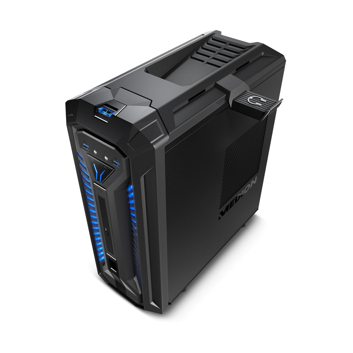 MEDION ERAZER X67057 - Ordenador de sobremesa (Intel Core i7-8700, 16 GB RAM, 1 TB HDD y SSD de 256 GB, NVIDIA GeForce GTX1070, Windows 10) negro