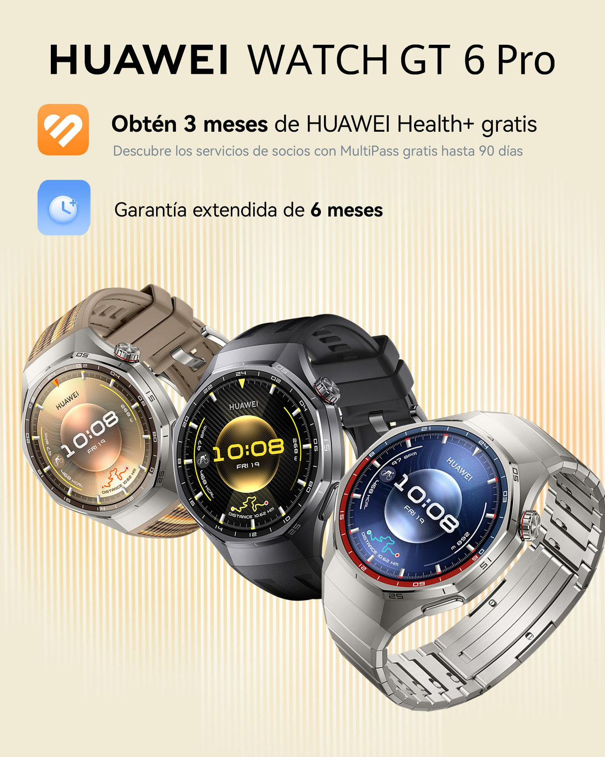 HUAWEI Watch GT 6 Pro 46mm GPS Smartwatch 1.47''AMOLED Pantalla Táctil, hasta 21 Días de Autonomía, Ciclismo Nivel Profesional, NFC, iOS Android Compatible, Análisis ECG, Monitoreo de Salud, Titanio