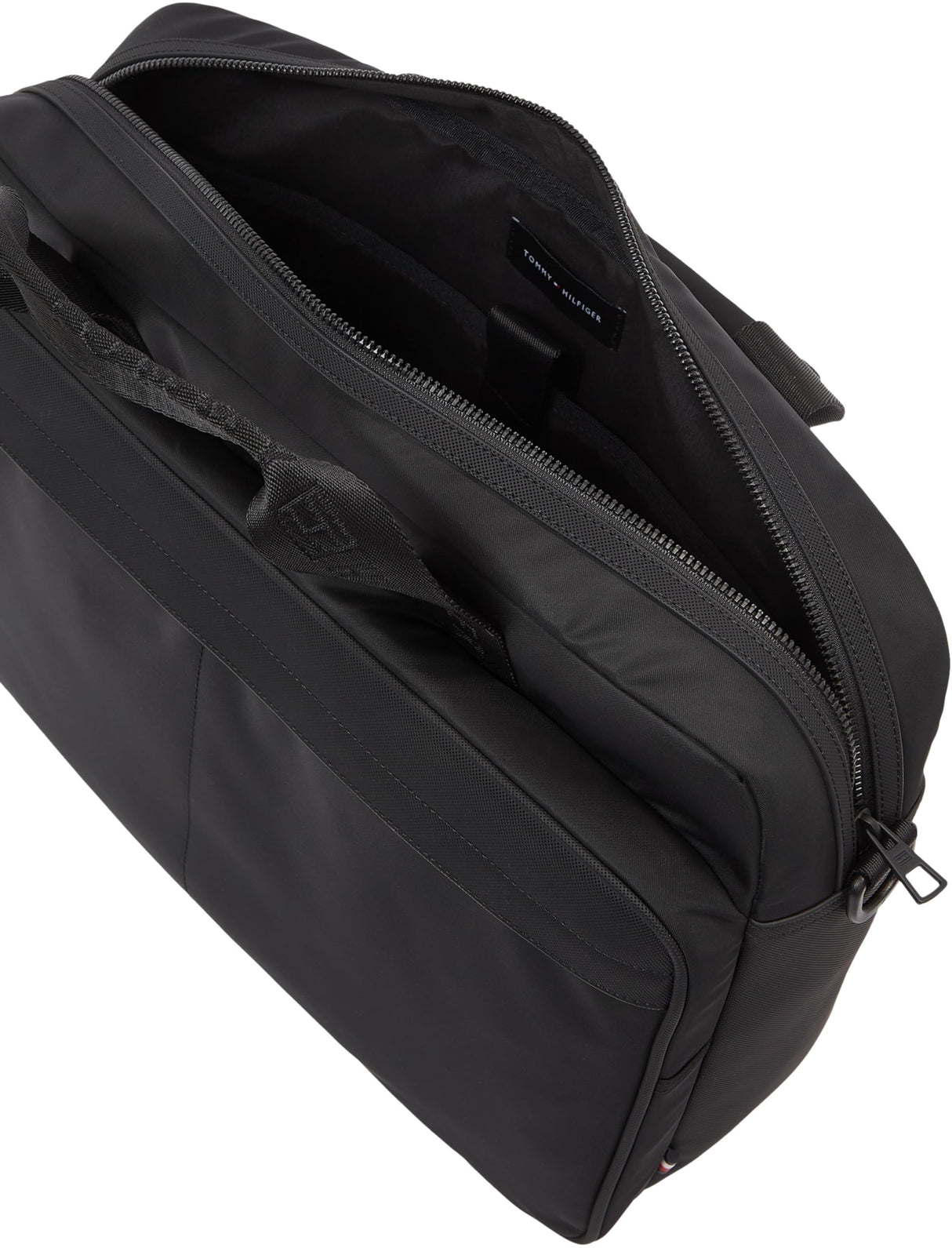 Tommy Hilfiger Maletín para portátil Hombre Repreve con correa para el hombro, Negro (Black), Talla Única