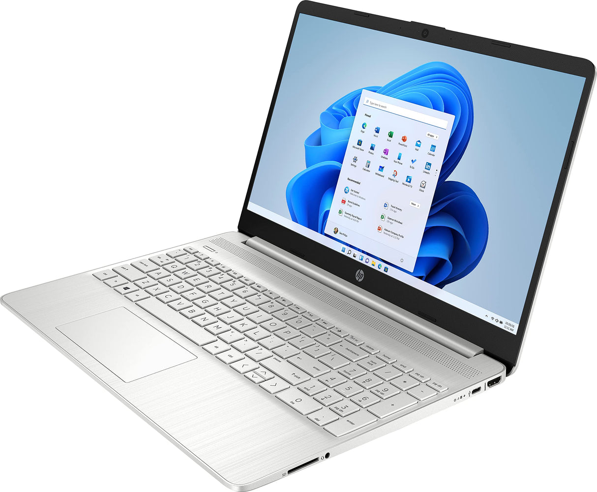 HP Laptop FHD-Display, AMD Ryzen 5-5500U, 16GB DDR4 RAM, 512GB SSD, AMD Radeon Graphics, QWERTZ toetsenbord, Windows 11, zilver